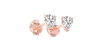Boucles d'Oreilles en Or rose avec Diamants Poire