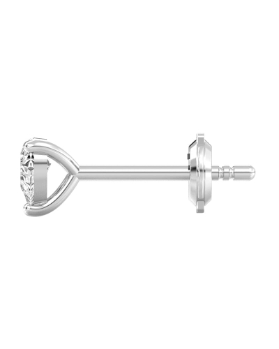 Boucles d'Oreilles en Or blanc avec Diamants Poire