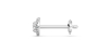 Boucles d'Oreilles en Or blanc 18 carats avec Halo Diamant Rond