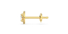 Boucles d'Oreilles en Or jaune avec Halo Diamant Ovale