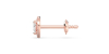 Boucles d'Oreilles Halo Poire en or rose Giulia avec Diamant Central