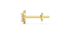 Boucles d'Oreilles Halo Poire en or jaune Giulia avec Diamant Central