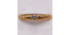 Bague en OR Jaune ornée d'un diamant central de 0.10 carat