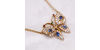 Collier maille forçat avec pendentif papillon pour Femme