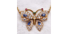 Collier maille forçat avec pendentif papillon pour Femme