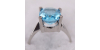 Bague Topaze Diamants entourée de quatre petits diamants pour Femme