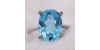 Bague Topaze Diamants entourée de quatre petits diamants pour Femme