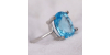 Bague Topaze Diamants entourée de quatre petits diamants pour Femme