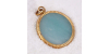 Pendentif Disque Lapidé Amazonite pour Femme