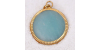 Pendentif Disque Lapidé Amazonite pour Femme