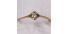 Bague Solitaire en Or Jaune avec un Diamant rond pour Femme