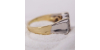 Bague bi-color Jaune et Blanc ornée de Diamants pour Femme
