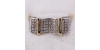 Bague bi-color Jaune et Blanc ornée de Diamants pour Femme
