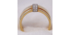 Bague en Or Jaune agrémentée d'une ligne de diamants au centre
