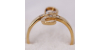 Bague en Or Jaune en forme de S ou de serpent ornée d'un diamant