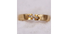 Bague en Or Jaune légèrement ouverte et sertie de diamants