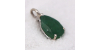Pendentif en Or Blanc avec une Émeraude en forme de poire