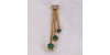 Pendentif en Or Jaune avec un diamant sublimé par trois émeraudes