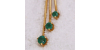 Pendentif en Or Jaune avec un diamant sublimé par trois émeraudes