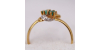 Bague en Or Jaune agrémentée de deux Émeraudes pour Femme