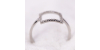 Bague Carrée en Or Blanc sertie d'Oxydes pour Femme