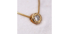 Collier en Or Jaune 18 carats avec pendentif diamant serti clos