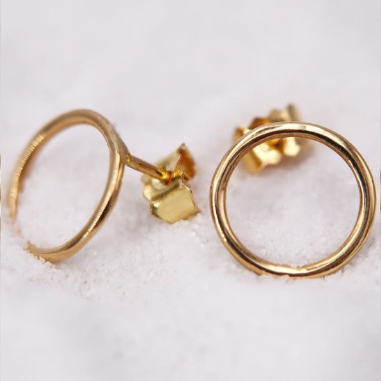 Boucles d'Oreilles Rondes en Or jaune pour Femme