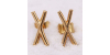 Boucles d'Oreilles en forme de Croix en Or Jaune pour Femme