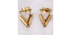 Boucles d'oreilles en OR jaune en forme de Triangle