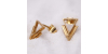 Boucles d'oreilles en OR jaune en forme de Triangle