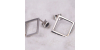 Boucles d'oreilles carrées en or blanc