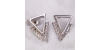 Boucles d'oreilles Triangle en Or Blanc pour Femme