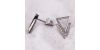 Boucles d'oreilles Triangle en Or Blanc pour Femme