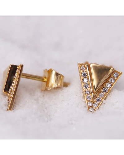 Boucles d'oreilles Triangle en Or pour Femme