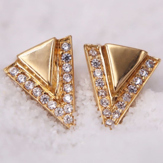 Boucles d'oreilles Triangle en Or pour Femme