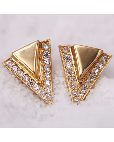 Boucles d'oreilles Triangle en Or pour Femme