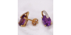 Boucles d'Oreilles Améthyste et Diamants