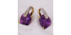 Boucles d'Oreilles Améthyste et Diamants