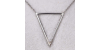 Collier Triangle en Or Blanc pour Femme
