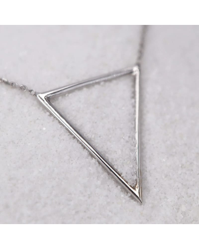 Collier Triangle en Or Blanc pour Femme