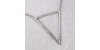 Collier Triangle en Or Blanc pour Femme