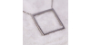 Collier Carré - Collier Carré en Or Blanc pour Femme