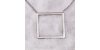 Collier Carré - Collier Carré en Or Blanc pour Femme