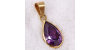 Pendentif Alma en Or Jaune et en forme de poire serti d'une améthyste
