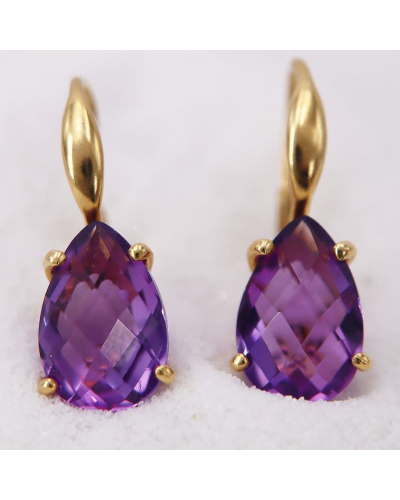 Boucles d’Oreilles Manon dormeuses en forme de poire pour Femme