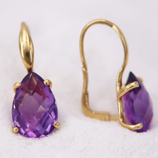 Boucles d’Oreilles Manon dormeuses en forme de poire pour Femme