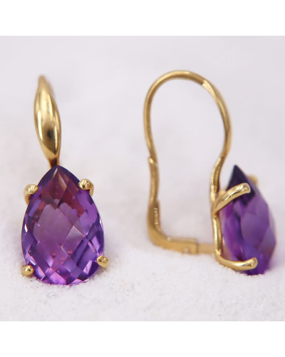 Boucles d’Oreilles Manon dormeuses en forme de poire pour Femme