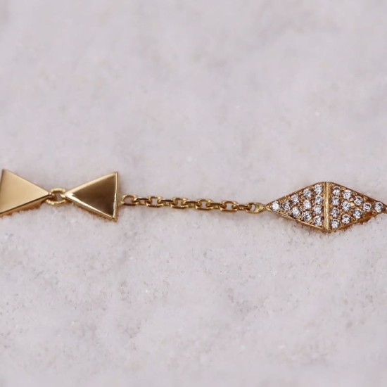 Bracelet - Bracelet de triangles sertis d'oxydes scintillants