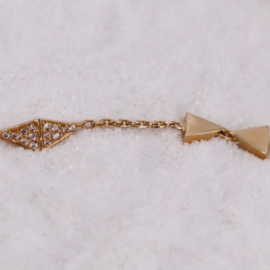 Bracelet - Bracelet de triangles sertis d'oxydes scintillants