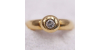 Bague - Solitaire avec un diamant serti clos pour Femme